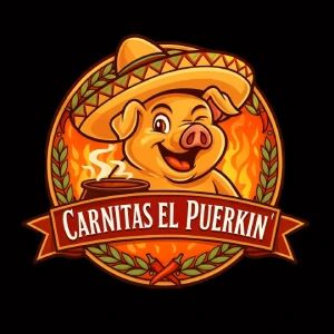 Carnitas El Puerkin local food vendor logo for Bud Board Memorial Day celebration